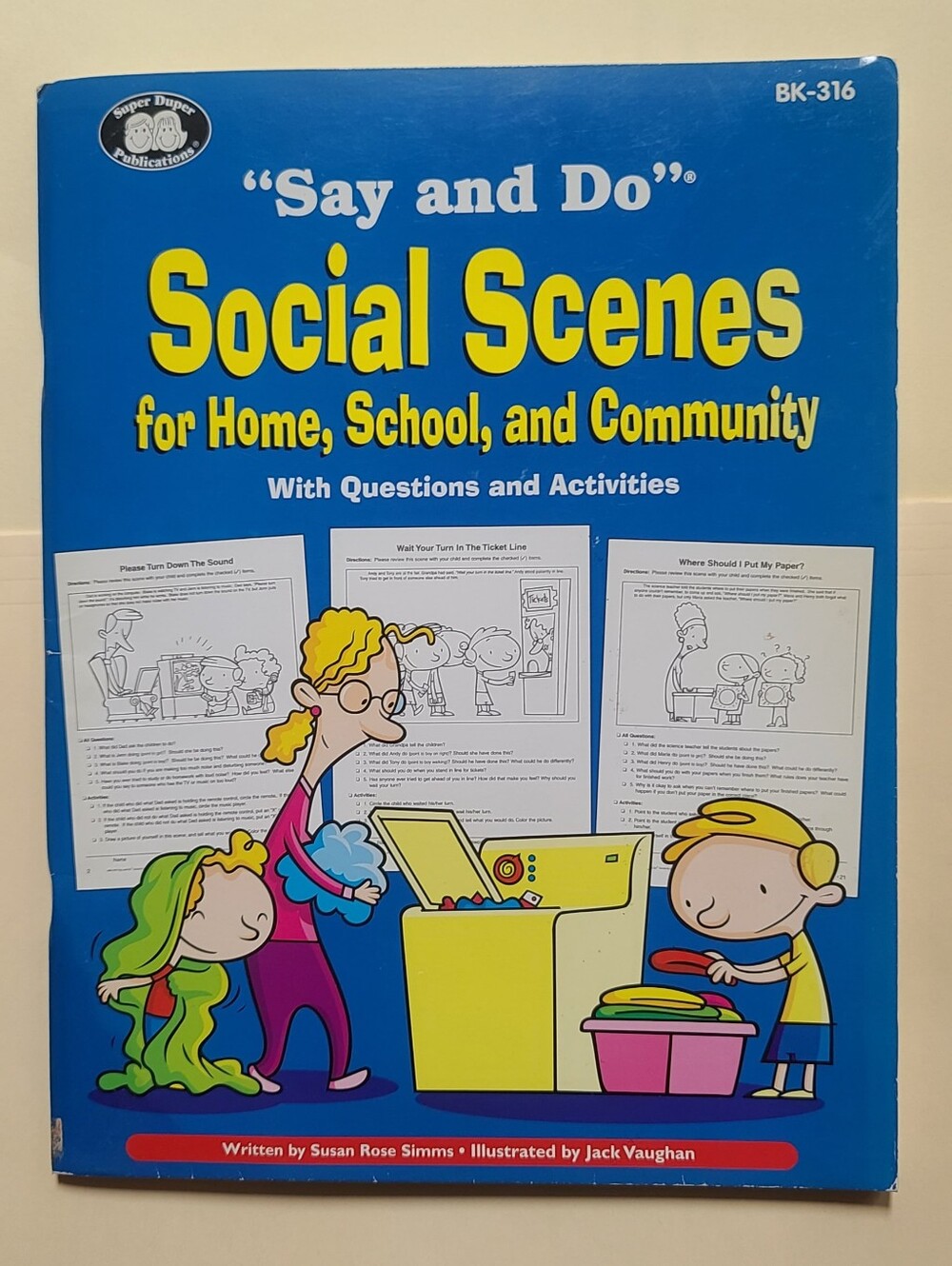 Super Duper "Say and Do" Social Scenes Activity Book -